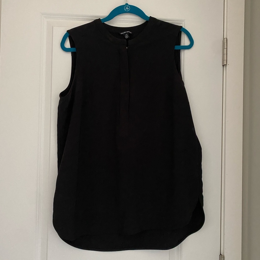 Hilary Radley Black Sleeveless Blouse